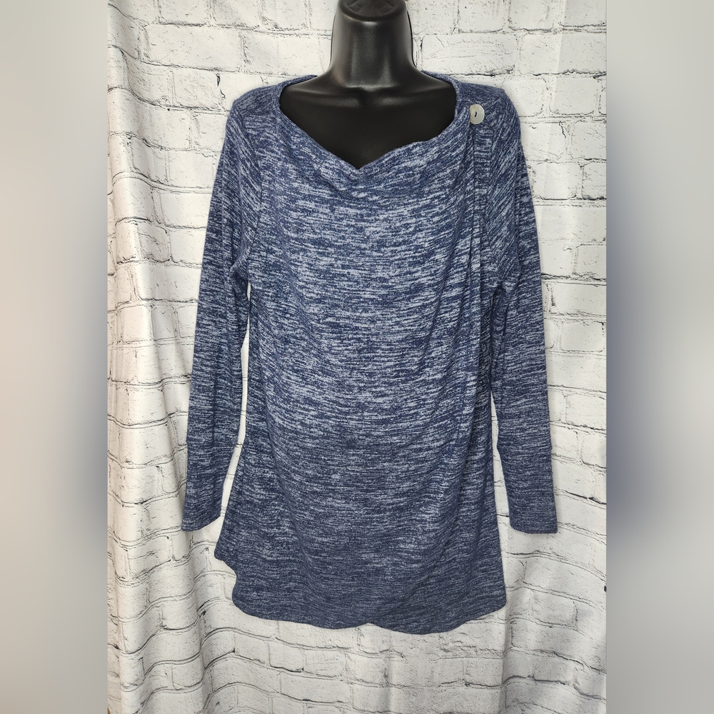Soft Surroundings Blue Button‎ Wrap Sweater Size Size Small